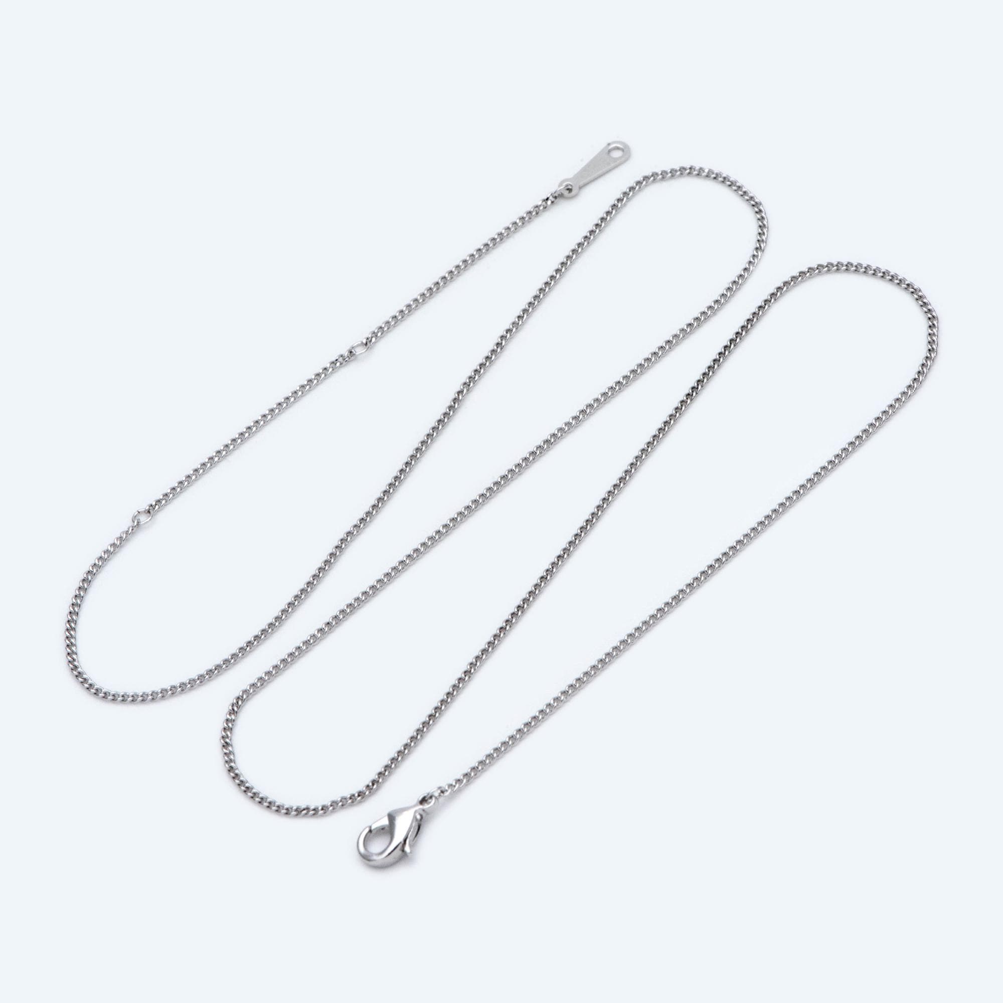 Gold/ Silver Dainty Curb Chains, Gold/ Rhodium plated Brass Finished Necklace, 16.5/ 17.5/ 20 Inches Adjustable, Ready to Wear (#LK-199)